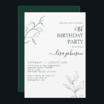 Convites 60º aniversário do Moderno Emerald Green<br><div class="desc">Não é a sua típica comemoração de 60 anos! Imaginem seus hóspedes com este convite de 60 anos de botânica do roteiro verde-esmeralda moderno. A incrível arte da linha é delicada e intrincada, a combinação perfeita de na moda, mas elegante, que garantirá que seu dia especial se sobressaia do resto....</div>