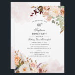 Convites 60º aniversário do Pastel Verde - Festa de Surpres<br><div class="desc">Cartão postal do Convite de aniversário 60º Pastel Floral Botânico que você pode personalizar facilmente com os detalhes da sua festa clicando no botão "Personalizar". Apresentando um buquê floral moderno,  suculento e guiando a tipografia moderna. Perfeito para um convite de festas surpresa para qualquer celebração de marco</div>