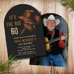 Convites 60º aniversário Foto Rustic Cowboy Hat Boots<br><div class="desc">60º Aniversário Foto Rustic Cowboy Hat and Leather Boots Invitationapresenta um par de botas de cowboy de couro com chapéu e a sua 60ª informação personalizada sobre o convite de aniversário abaixo. Adicione sua foto favorita ao contrário. Criado pelo Evco Studio www.zazzle.com/store/evcostudio</div>