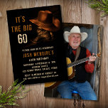 Convites 60º aniversário Foto Rustic Cowboy Hat Boots<br><div class="desc">60º Aniversário Foto Rustic Cowboy Country Western Hat Boots Convite para Download Instantível Digital Instantâneo Apresenta um par de botas de cowboy de couro com chapéu e as suas 60º informações personalizadas do convite de aniversário abaixo. Adicione sua foto favorita ao contrário. Projetado pelo Evco Studio www.zazzle.com/store/evcostudio</div>