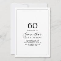 60º aniversário minimalista
