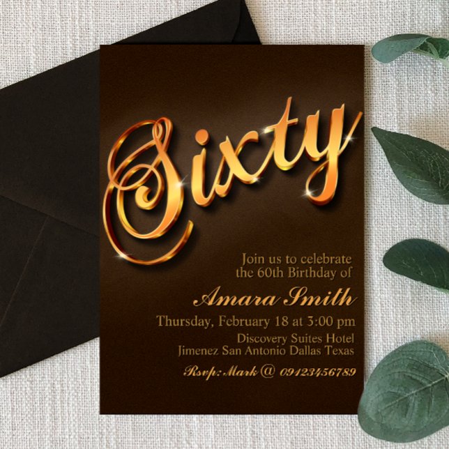 Convites 60º aniversário para a Mulher (Criador carregado)