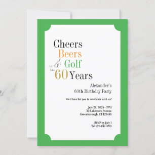 Convites 60º aniversário Saúde e Cerveja Verde