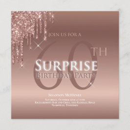 Convites 60º aniversário surpresa do Glitter White