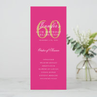60º Programa de Aniversário Dourado Rosa Quente Ob