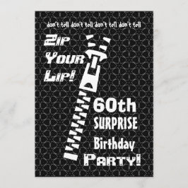 Convites 60º SURPRESA Festa de aniversário Engraçada Zip Yo