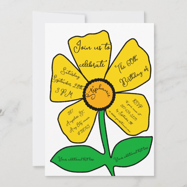 Convites 60.º Aniversário Dourado Flor de Portos (Frente)