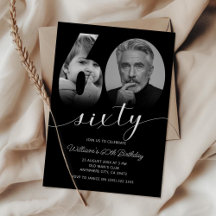 60.º aniversário e 60.º foto minimalista
