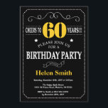 Convites 60.º aniversário Quadro negro e amarelo<br><div class="desc">60º Aniversário Convite à Tipografia Negra e Verde. Chalkboard. Fundo preto e branco. Aniversário Adulto. Homens ou Mulheres Aniversário. Menino ou Menina Menina Menina Adolescente Convidam. 13 15 de 16º 18º 20 21rua 30 de 40º 50º 80 de 60º 70 de 100º. Qualquer Idade. Para mais personalização, clique no botão...</div>