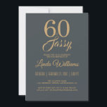 Convites 60 e Dourada 60ª Festa de aniversário Sassy Off-Bl<br><div class="desc">Comemore a fazer 60 anos em estilo com este moderno design de 60 anos em glamouroso fora de preto e ouro, um convite chic de 60 anos que você pode simplesmente personalizar e enviar para sua elegante celebração da 60.ª festa de aniversário. As palavras 60 e sassy estão na falsa...</div>