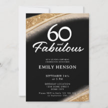 60 e Fabuloso Aniversário Preto e Dourado em Negri