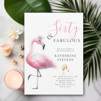 60 e Fabuloso Flamingo Tiara, rosa, 60, aniversári