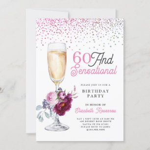 Convites 60 E Festa de aniversário Sensacional