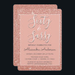 Convites 60 e Rosa de aniversário Dourado, brilhante, cor-d<br><div class="desc">Sessenta e sassy 60ª Festa de aniversário Faux Sparkle e Glitter Rosa,  Douradas,  chamadas cor-de-rosa,  que são perfeitas para uma Festa de aniversário Dourada ou cor-de-rosa embebida. Este Convite de Aniversário 60 e Sassy é perfeito para uma Festa de aniversário de 60.</div>