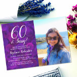 Convites 60 e Sassy Elegant Purple Photo Aniversário<br><div class="desc">60 anos e Sassy Elegant Purple Photo Birthday Invitation Personalize este elegante convite de aniversário roxo com o nome e a foto da pessoa que celebra um dia muito especial em sua vida. Um aniversário de 60 anos é um marco especial para celebrar. Marque a ocasião criando uma festa e...</div>