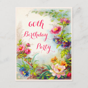 Convites 60.o Aniversário Dahlias e Peonias Jardim Vitorian