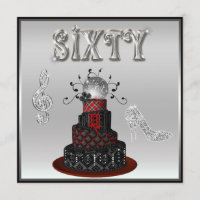 60.o aniversário Disco Diva Cake Silver Sparkle He