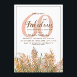 Convites 60 Pampas Fabulosas Grass no Aniversário Branco<br><div class="desc">Linda relva Pampas estilo bico em branco 60 e Fabuloso 60º convite de aniversário para mulheres. Entre em contato conosco para obter ajuda com a personalização ou para solicitar produtos correspondentes.</div>