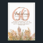 Convites 60 Pampas Fabulosas Grass no Aniversário Branco<br><div class="desc">Linda relva Pampas estilo bico em branco 60 e Fabuloso 60º convite de aniversário para mulheres. Entre em contato conosco para obter ajuda com a personalização ou para solicitar produtos correspondentes.</div>