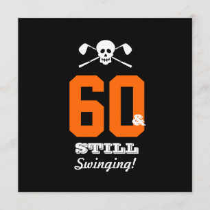 Convites 60th O aniversário convida o golfe - ainda