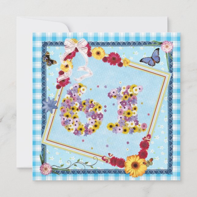 Convites 61ruas, flores, borboletas (Frente)