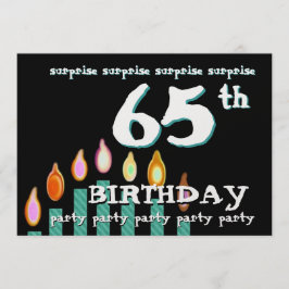 Convites 65ª Velas de Aniversário SURPRESA