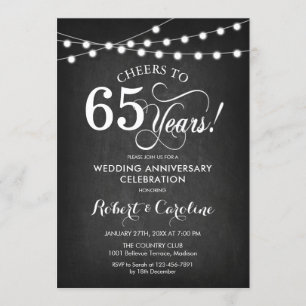Convites 65º Aniversário de Casamento - Quadro Negro Giz