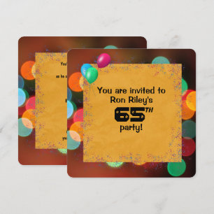 Convites 65.a Festa de aniversário Bash