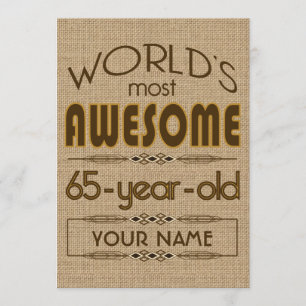 Convites 65th Mundo da celebração do aniversário melhor