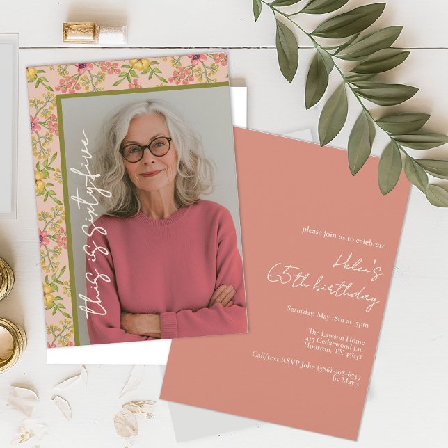 Convites 66 Flores Botânicas Festas de aniversário (Criador carregado)