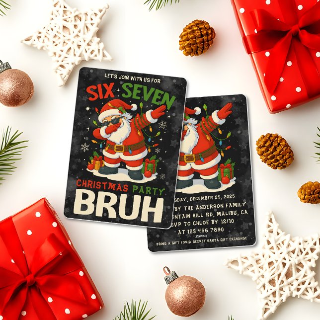 Convites 67 Meme Seis Sete Bruh Natal Divertido 6 7 (Criador carregado)