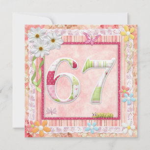 Convites 67.o estilo de abate de festas de aniversário