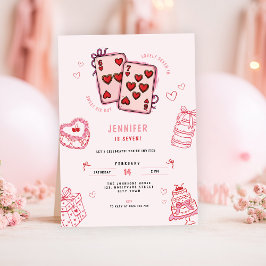 Convites 6 7 Birthday for Girls, Pink Six Seven Kids Party 