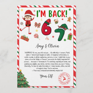 Convites 6 7 elf arrival letter - funny elf letter - 67