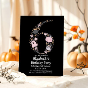 Convites 6 Birthday Halloween