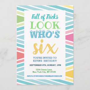 Convites 6 Birthday Invitation Sayings