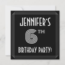 6 Festa de aniversário: Estilo de Deco de Arte com