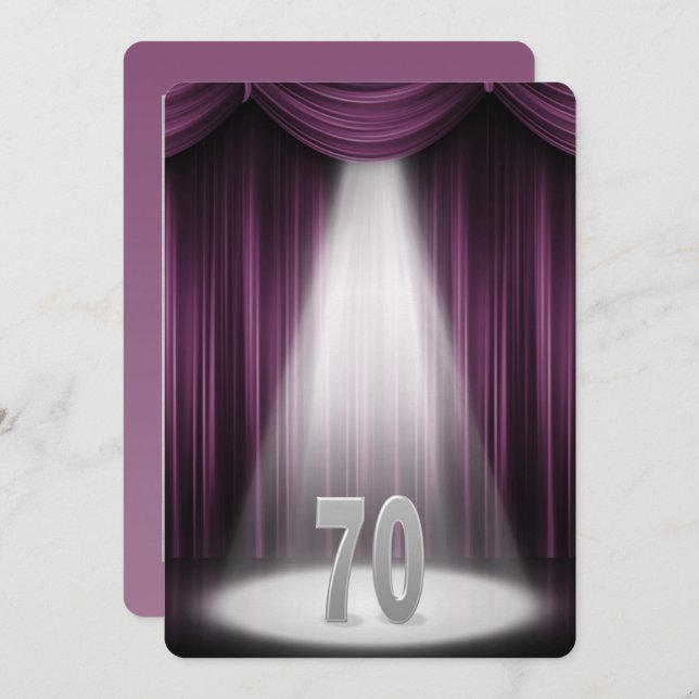 Convites 70º Aniversário de Bodas de Prata (Frente/Verso)