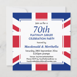 Convites 70º Celebração de Platina UNION JACK