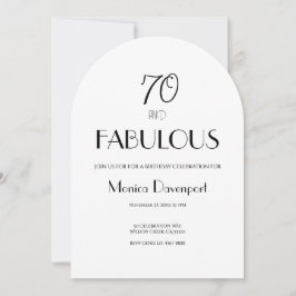 Convites 70 and Fabulous Seventy Birthday Invitation