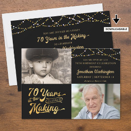 Convites 70 Aniversário 2 Fotos 70 ANOS NO FAZER