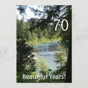 Convites 70 Anos Bons!-Aniversário+Lago Woodland