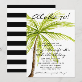 Convites 70 Birthday Adult Surprise Tropical Aloha Party