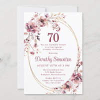 70 Birthday Burgundy Blush Pink