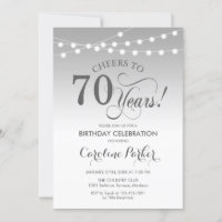 70 Birthday - Prata branca