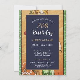Convites 70 Birthday Primavera Deusa Art Women Flower