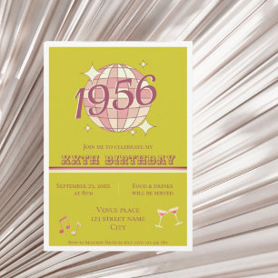 Convites 70 de aniversário do Vintage 1956