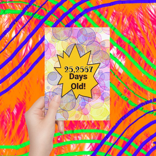 Convites 70 de aniversário e crachá em dias (Criador carregado)