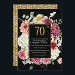 Convites 70 de celebração Elegante de aniversário<br><div class="desc">70 de celebração Elegante de aniversário</div>