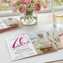 70 e Fabuloso Foto Preto Rosa Aniversário de 70 an